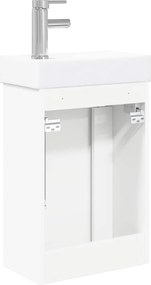 vidaXL Μονάδα μπάνιου με βρύση Λευκό 40,5 x 22,5 x 62 εκ.