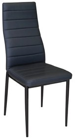 Καρέκλα Jetta-I Black . ΕΜ966Β,3 40X50X95 cm Σετ 6τμχ Metal, Technoderma