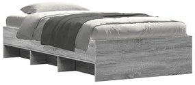 vidaXL Πλαίσιο Κρεβατιού Γκρι Sonoma 90 x 190 εκ. Επεξεργασμένο Ξύλο