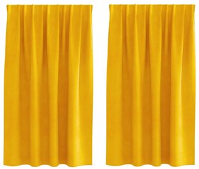 vidaXL Κουρτίνες συσκότισης 2 pcs Χαμομηλί κίτρινο 140 x 140 cm
