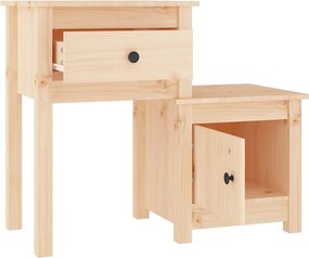 vidaXL Κομοδίνα 2 τεμ. 79,5 x 38 x 65,5 εκ. από Μασίφ Ξύλο Πεύκου