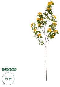 GloboStar® Artificial Garden ORANGE APRICOT BRANCH 21325 Τεχνητό Διακοσμητικό Πορτοκαλί Κλαδί Ροδακινίας Y100cm