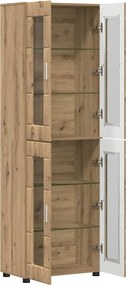 vidaXL Highboard με ράφι με πόρτα FLORIN Artisan Oak 60 x 35 x 182 εκ.