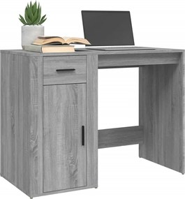 vidaXL Γραφείο Γκρι Sonoma 100 x 49 x 75 εκ. από Επεξεργασμένο Ξύλο