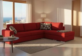 Γωνιακός καναπές Must-Αριστερή-275φ 210β εκ.-Κόκκινο