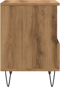 vidaXL Κομοδίνο τεχνίτης Δρυς 40x35x50 εκ. από Επεξεργασμένο Ξύλο