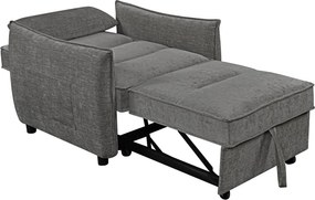 ΠΟΛΥΘΡΟΝΑ-ΚΡΕΒΑΤΙ ORYN HM3307.01 ΓΚΡΙ ΥΦΑΣΜΑ 85x88x78Υεκ.