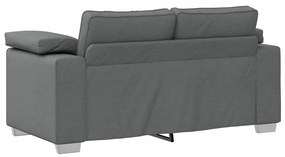 vidaXL Καναπές με μαξιλάρι Σκούρο γκρι 160 x 77 x 82 εκ ύφασμα