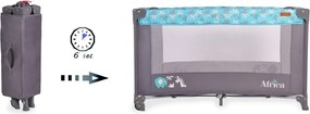 Folding cot Africa turquoise