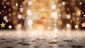 Intra Συλλεκτικό Ξύλινο Παζλ Plywood  4mm - Χρυσό έναστρο φόντο για πάρτι και γιορτές Σε Ξύλινο Κουτί - Διαστάσεις Puzzle: 10x10 cm – 25 κομμάτια