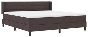 vidaXL Κρεβάτι box spring με στρώμα με στρώμα Σκούρο Καφέ 180 x 200 cm