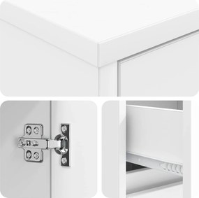 vidaXL Ντουλάπι Μπάνιου Λευκό 35 x 36,5 x 85 εκ. Επεξεργασμένο Ξύλο