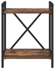 vidaXL Βιβλιοθήκη Καπνιστή δρυς 40 x 30 x 48.5 εκ Επεξεργασμένο ξύλο
