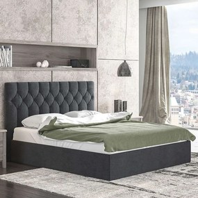 Κρεβάτι Nο63 160x200x111cm Black Υπέρδιπλο
