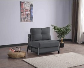 Πολυθρόνα ArteLibre OLIVER Σκούρο Γκρι 87x93x90cm