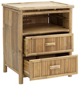 Κομοδίνο Ofra pakoworld bamboo φυσικό 56x46x69εκ - Ξύλο - 141-000021