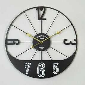 Ρολόι Τοίχου Μεταλλικό Μαύρο-Χρυσό 60x4,5x60εκ. ESTHETI 753-10027