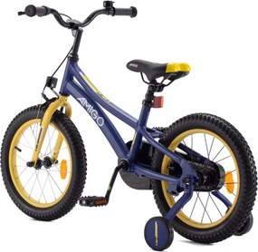 Flip 16 Inch 25 cm Boys Coaster Brake Dark Blue/Yellow