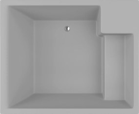 Acrilan Tango Veloure Light Grey - Μπανιέρα Υδρομασάζ 190x160 εκ - Maxxcoat, Αερομασάζ