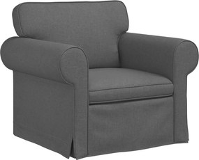 vidaXL Καναπές 2 pcs Σκούρο Γκρι