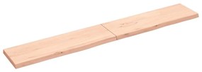 vidaXL Ράφι Τοίχου 200x30x(2-4) εκ. από Ακατέργαστο Μασίφ Ξύλο Δρυός
