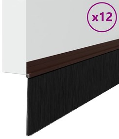 vidaXL Αυτοκόλλητες σφραγίδες πόρτας 12 pcs Καφέ 100 cm