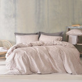 Παπλωματοθήκη Derek (Σετ 3τμχ) Pink Ρυθμός Queen Size 220x250cm 100% Cotton