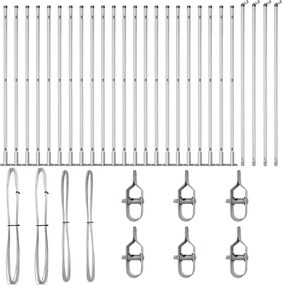 vidaXL Στύλος Περιφράξεων 26 pcs Γκρι 3,2 x 3,2 x 130 εκ