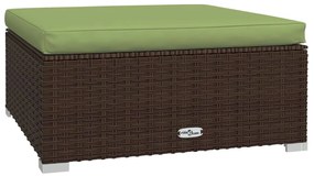 vidaXL Σαλόνι Κήπου Σετ 10 Τεμαχίων Καφέ Συνθετικό Ρατάν με Μαξιλάρια