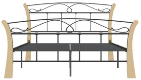vidaXL Πλαίσιο Κρεβατιού Μαύρο 120 x 200 εκ. Μεταλλικό