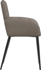 vidaXL Καρέκλες φαγητού 4 pcs Τεχνητό Δέρμα Γκρι 57 x 50 x 85 εκ.