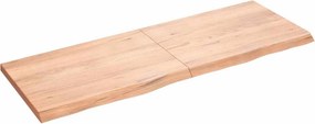 vidaXL Πάγκος Μπάνιου Αν. Καφέ 140x50x(2-4) εκ. Επεξεργ. Μασίφ Ξύλο