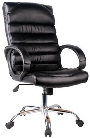 Καρέκλα Γραφείου MOLY Μαύρο Δέρμα 65x70.5x119-126cm