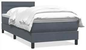 ΚΡΕΒΑΤΙ BOXSPRING ΜΕ ΣΤΡΩΜΑ ΣΚΟΥΡΟ ΓΚΡΙ 90X210 ΕΚ. ΒΕΛΟΥΔΙΝΟ 3316288