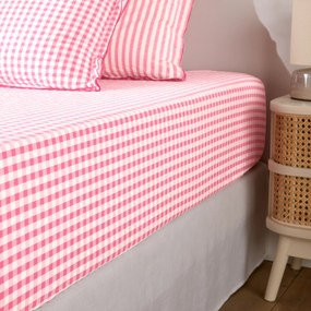 Σεντόνι με λάστιχο seersucker βαμβακερό 30 εκ., COTTAGE FRAMBOISE