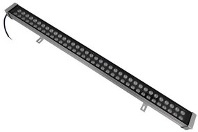 Wall Washer LED GENIUS 72W IP66 3000k 100cm Μαύρο 05116 Globostar 05116 Μαύρο