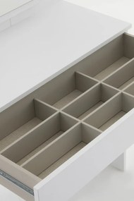 Τραπέζι μακιγιάζ με τετράγωνο καθρέφτη 90x40x80 cm