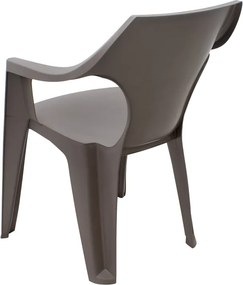 Πολυθρόνα πολυπροπυλενίου Dante χρώμα cappuccino 57x55x79εκ.