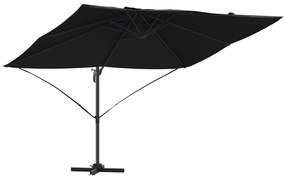vidaXL Μαύρη Ανεμοτραπέζια Roma 352x251x260 εκ Αλουμίνιο