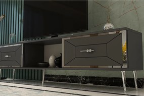 Stewehome Έπιπλο τηλεόρασης με ντουλάπι σε μοντέρνο στιλ 150x29x40 cm