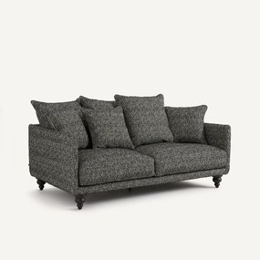 Καναπές 3 θέσεων compact, με υφή μπουκλέ, LAZARE
