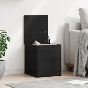 vidaXL Κουτί Αποθήκευσης Μαύρη Δρυς 40x42x46 εκ. Φτιαγμένο από Ξύλο