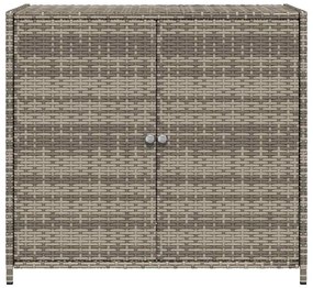 vidaXL Ντουλάπι Αποθήκευσης Κήπου Γκρι 83x45x76 εκ. από Συνθ. Ρατάν