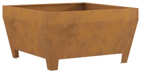 vidaXL Τετράγωνο Τζάκι 80x80x43 εκ. από Γαλβανισμένο Χάλυβα