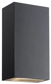 Φωτιστικό Τοίχου - Απλίκα Rold Flat 84151003 9x5,6x16cm Led 350lm 10,5W 3000K Black Nordlux Metal, Glass