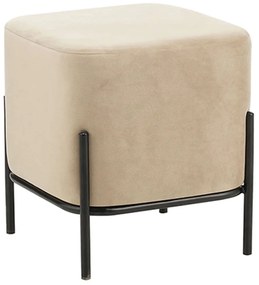 Σκαμπό Bella/S 40.0145 36x36x38cm Βελούδινο Beige Zita Plus