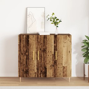 vidaXL Μπουφές  σε Παλιό Ξύλο, 90x34x80 εκ, Φτιαγμένος από Μηχανικά Ξύλα