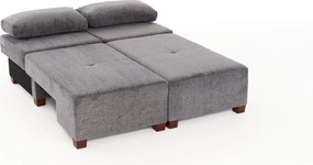 3-Seat Sofa-Bed Perenna Chenille - Grey Grey
