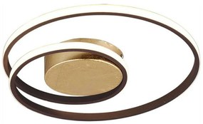 Φωτιστικό Οροφής - Πλαφονιέρα Zibal R62911124 22W Led Φ39cm 7cm Rusty RL Lighting Metal