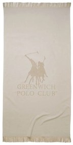 Πετσέτα Θαλάσσης 3780 Beige Greenwich Polo Club Beach 80x170cm 100% Βαμβάκι